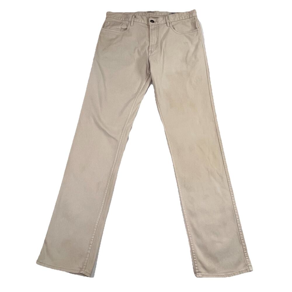 Faherty Jeans Men’s Size 32 Light Sand Beige 5-Pocket Straight Leg Denim Casual